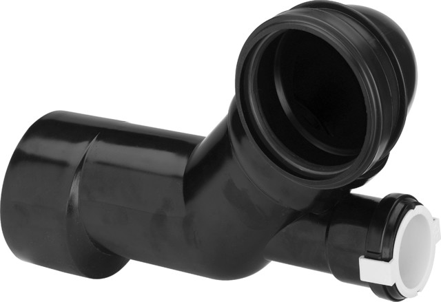 Viega Abzweig 8093 in DN100/80/50 Kunststoff schwarz