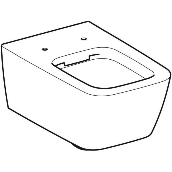 Geberit iCon Wand-WC eckig, Tiefspüler geschlossene Form, Rimfree, weiß, Tect