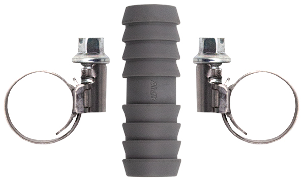 airfit Schlauchkupplung 12mm mit 2 VA Schlauchschellen Typ W2 1/"