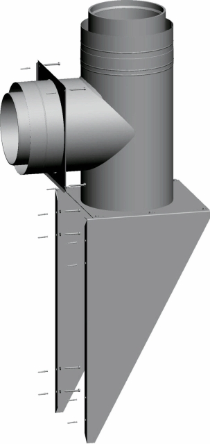 Wolf Außenwandkonsole DN250/350 aus Edelstahl/PP Wolf Außenwandkonsole DN250/350 aus Edelstahl/PP