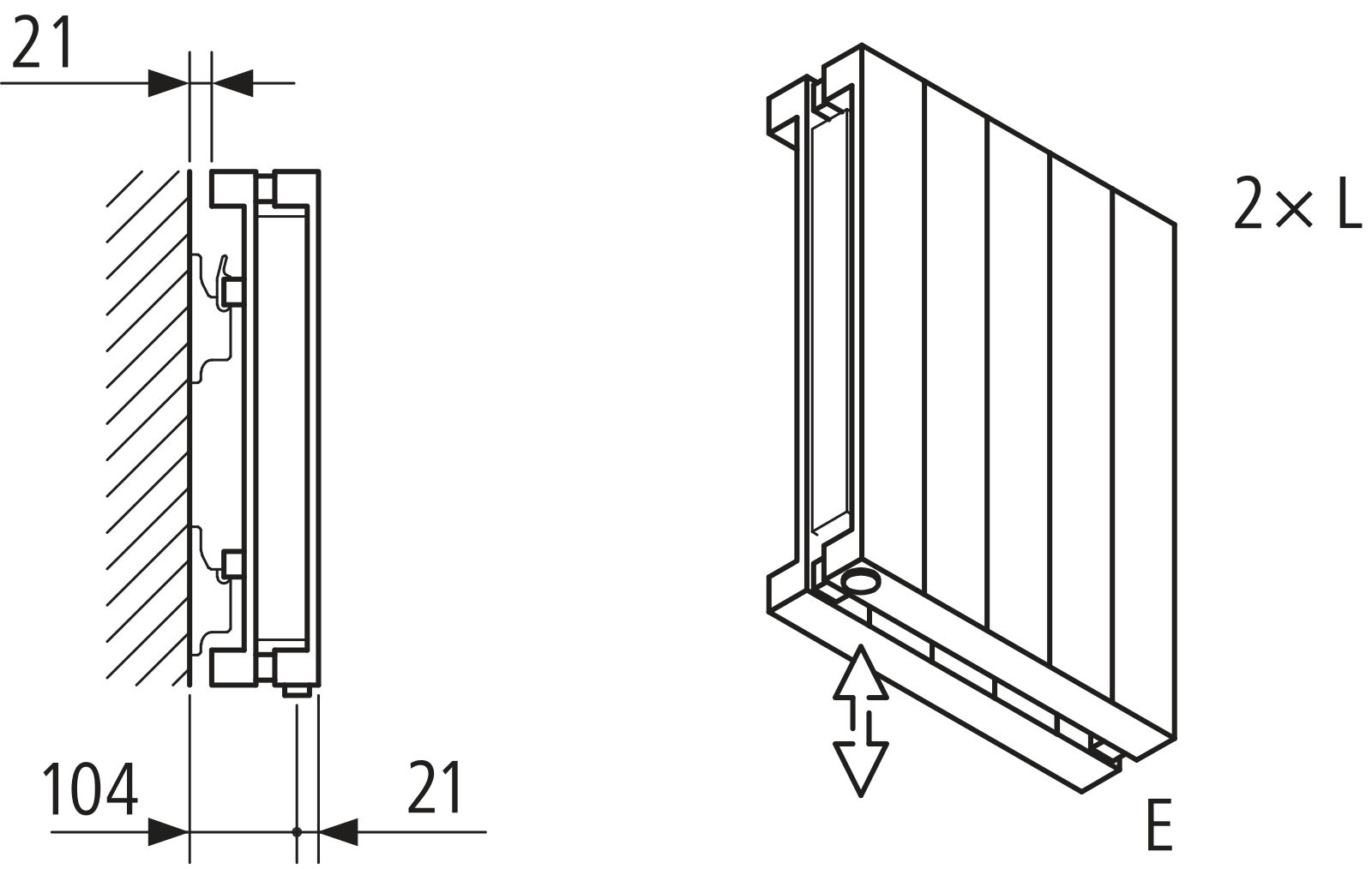 Kermi Heizwand HVN Typ20 BH2800x104x980 QN4255, RAL9016, 6 bar, ANB12