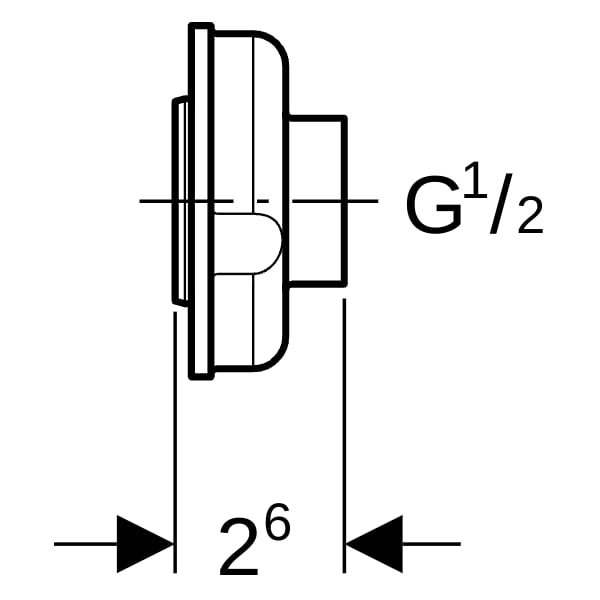 Geberit Nachrüstadapter für Zulauf Rp 1/2 Urinal