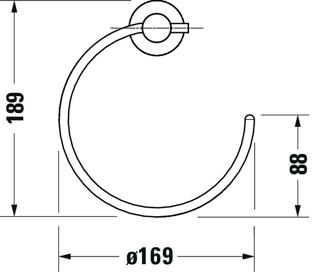 DU D-Code Handtuchring, Chrom