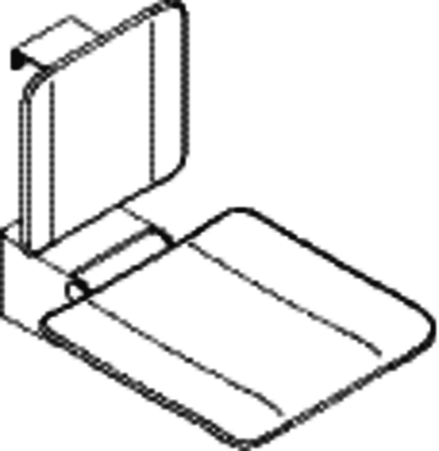 HEWI Klappsitz, 450x650, BS, plvb, Sitzf. Kst. weiß tiefmatt