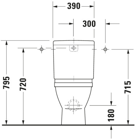 Duravit Stand-WC Kombi Starck 3 655 mm Tiefspüler,f.SPK,Abg.waagr.,weiß,HYG