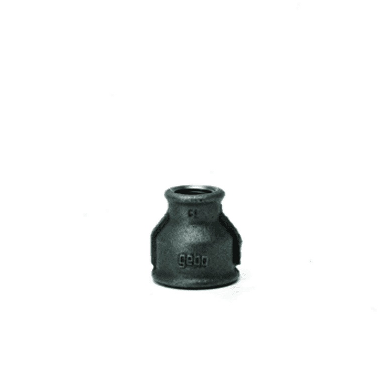 gebofittings Temperguss Gewindefittings 240 - Reduziermuffe 1 1/2"x3/4", schw.