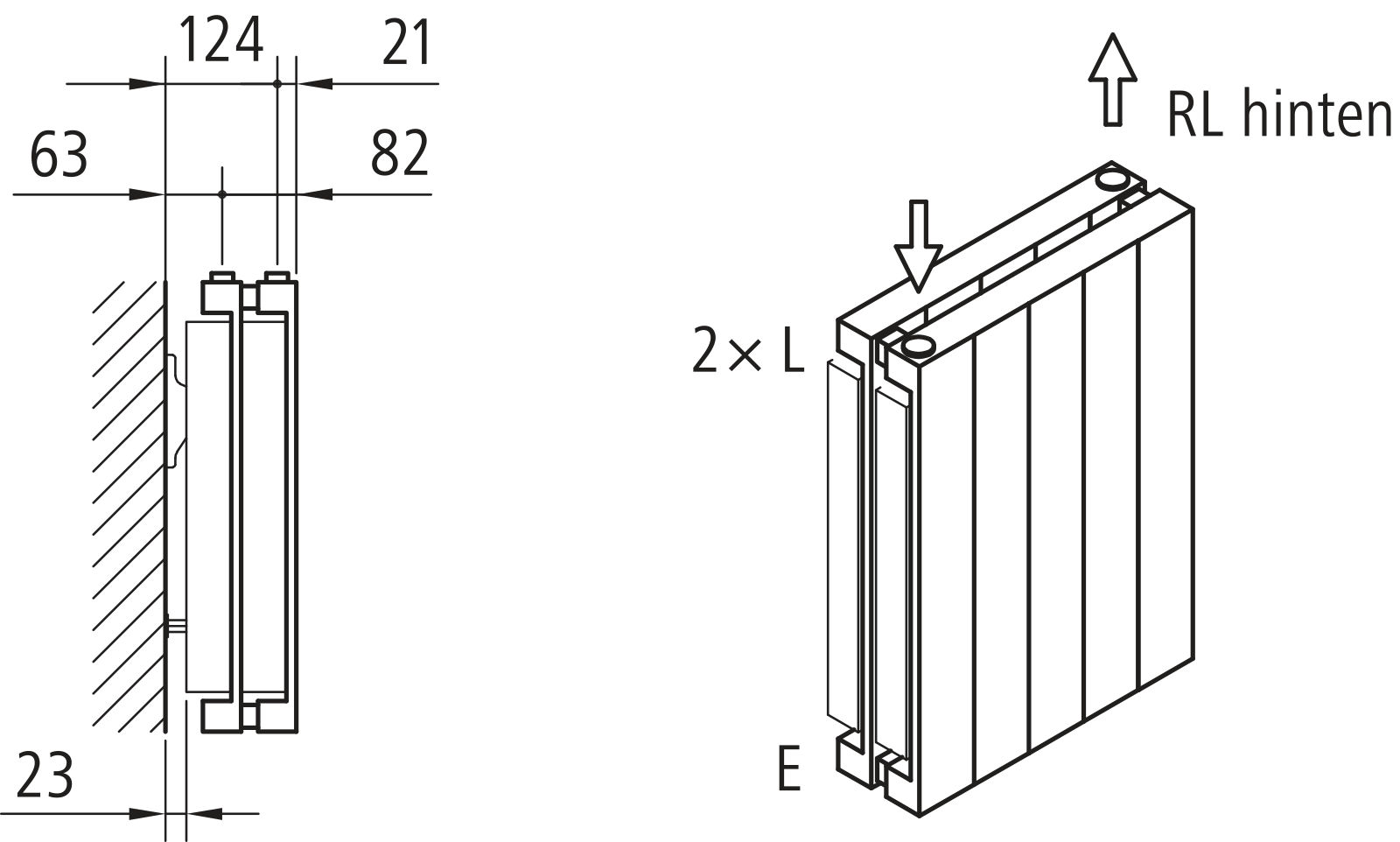 Kermi Heizwand HVN Typ22 BH2200x122x1050 QN4767, RAL9016, 6 bar, ANB12