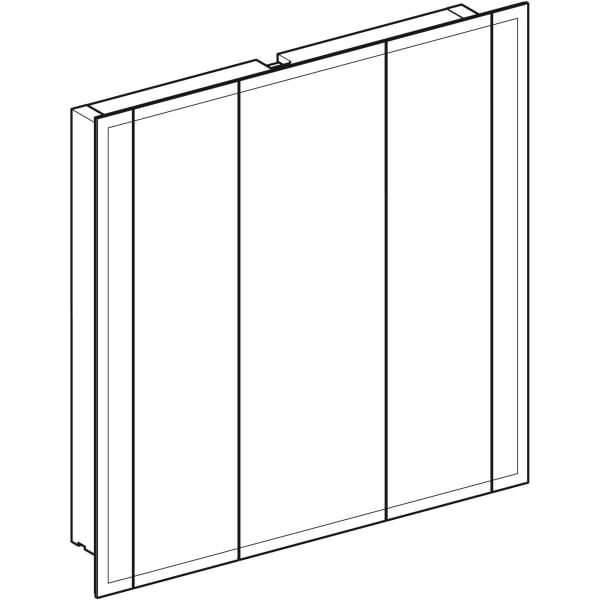 Geberit ONE Spiegelschrank mit Beleuchtung drei Türen, 100x100x16cm