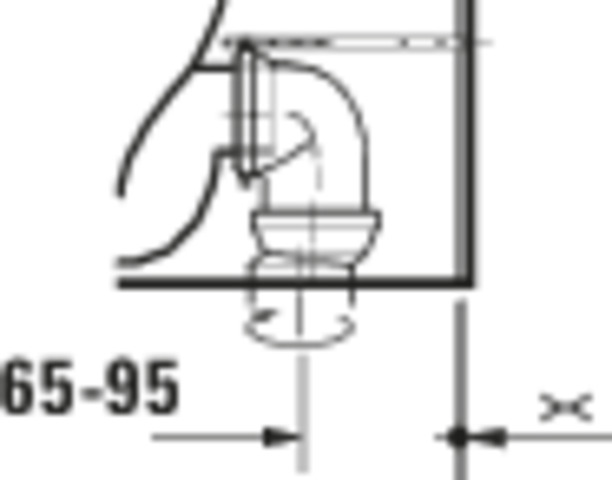 DU D-Code 2.0 Stand WC,TS 570mm, Rimless,Abg .Waagr.,Weiß