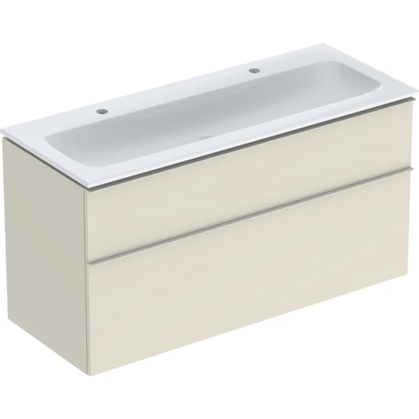 Geberit iCon Set MWT m. US, 2 Schubl. 120x63x48cm, sandgrau