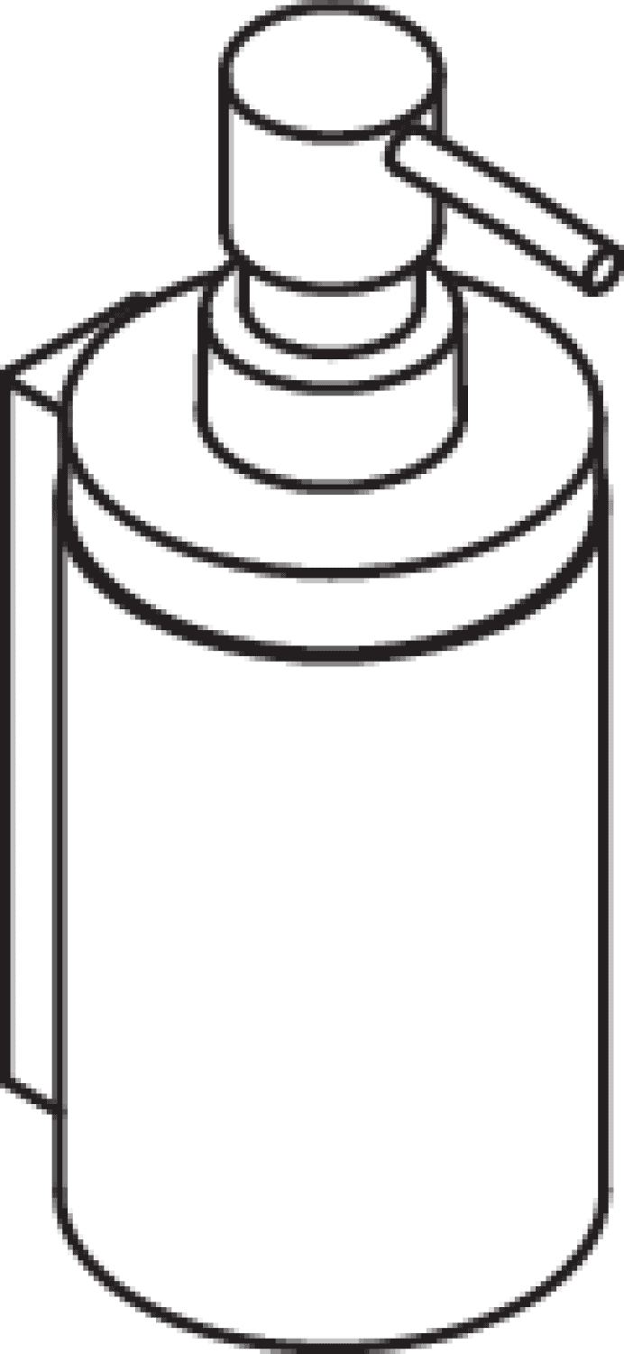 HEWI Seifenspender mit Halter, Glasinlay, chrom