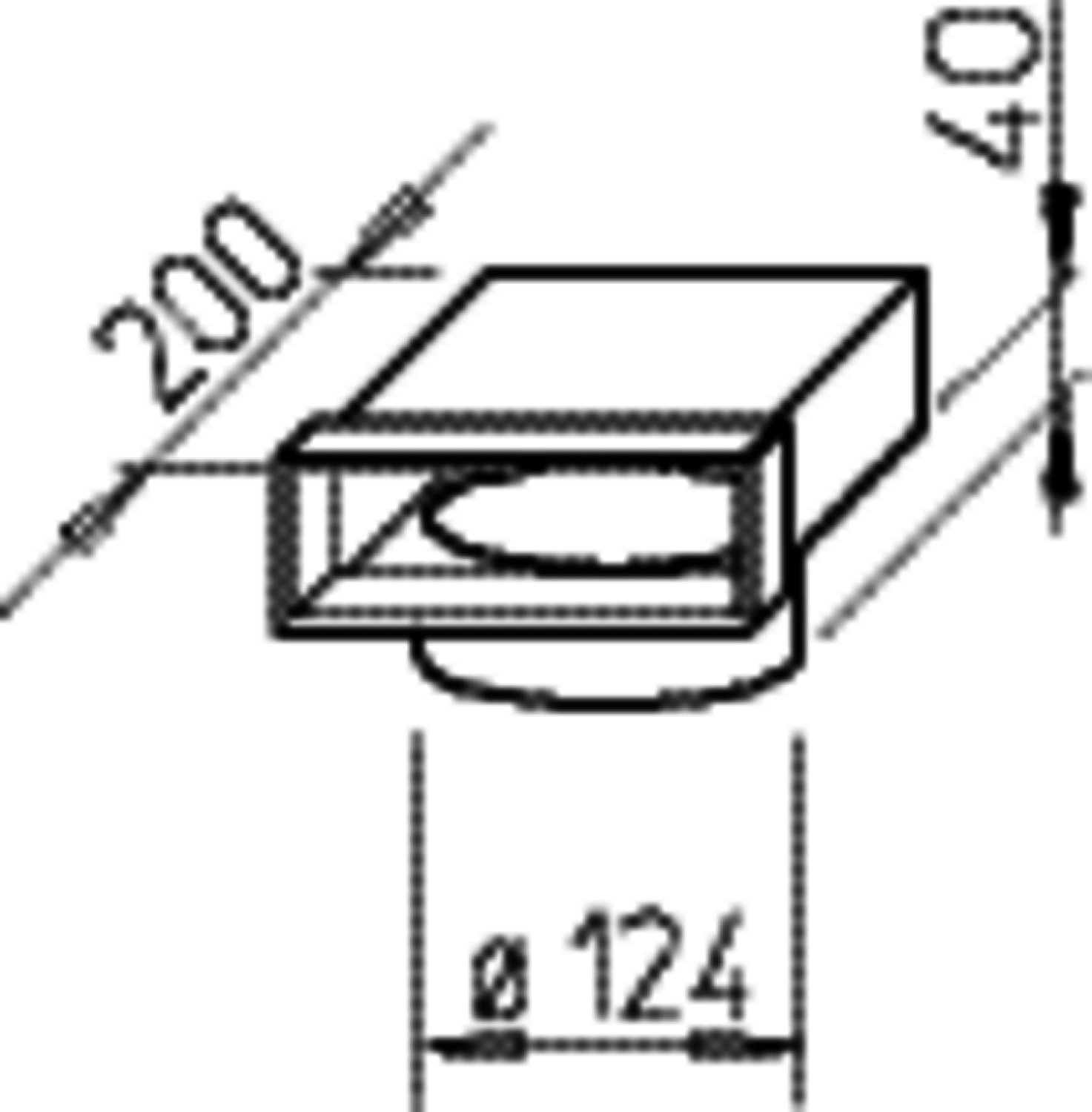 Helios FK-ER 150/125 Flachkanal Endst. 150x50mm,90 Gr.,f.Wickelfalzr. DN 125 mm