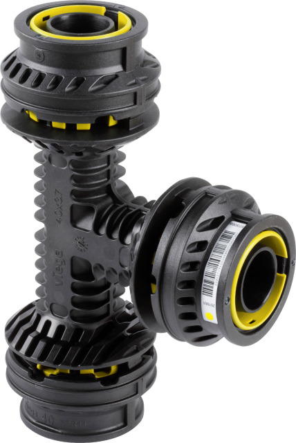 Viega T-Stück mit SC Geopress K 9718G in 32x32x32mm Kunststoff
