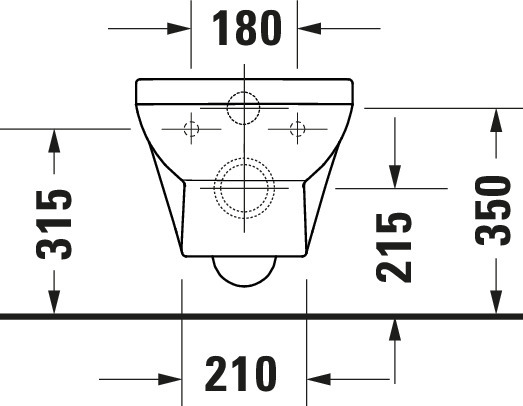 DU Wand-WC Duravit No.1 Compact 480mm, Weiß, Tiefspüler, rimless