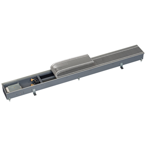 KM Unterflurkonvektor Katherm QK 215/24 112/215/2000 R-Rost 12 alu. bronze elox.