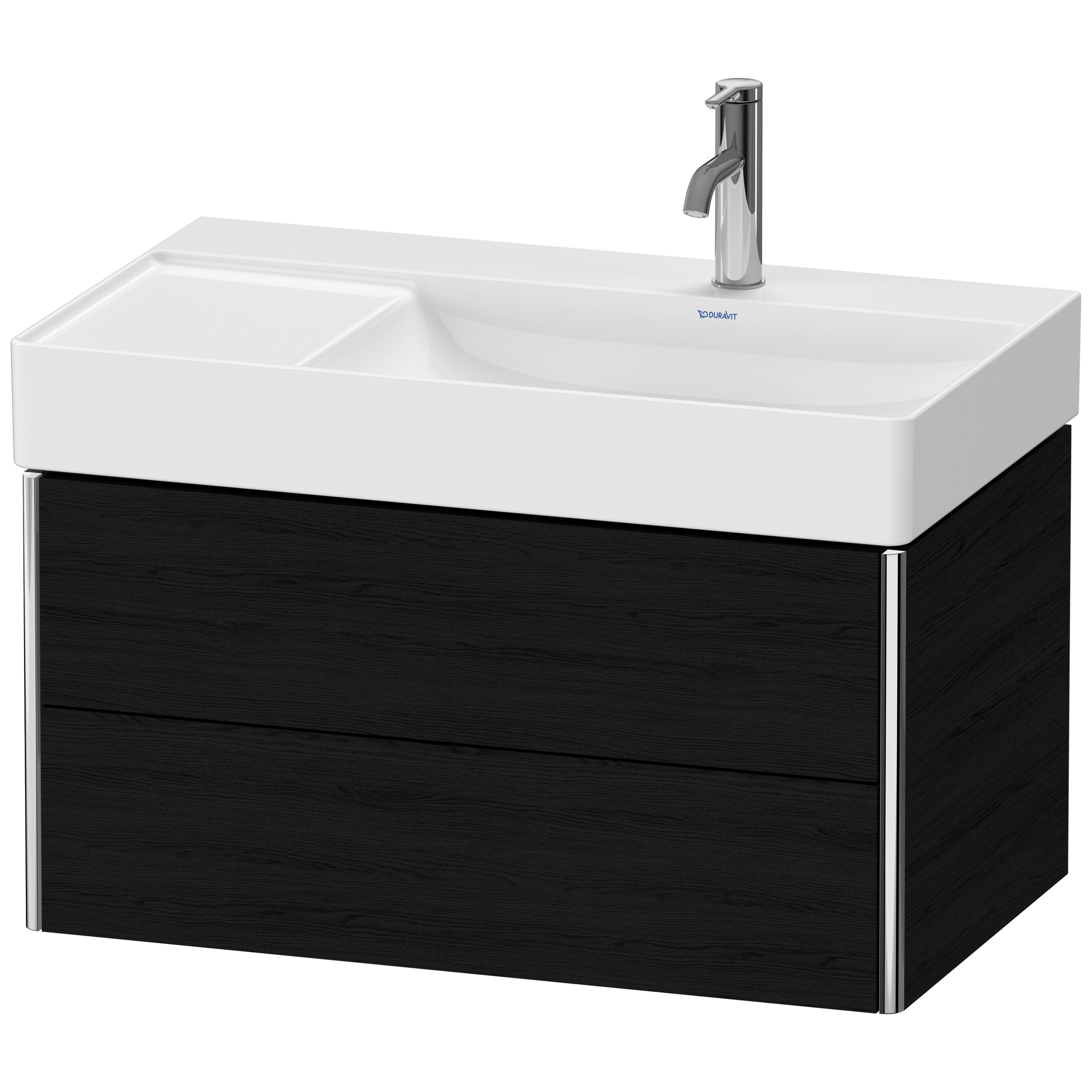 Duravit WTU XSquare wandhängend,397x784x460mm 2 Schubkästen, Eiche Schwarz