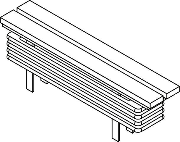 ZE Bank-HK Radiator Bench B6250/5 230x210x2500 RAL 9016 AB 3570