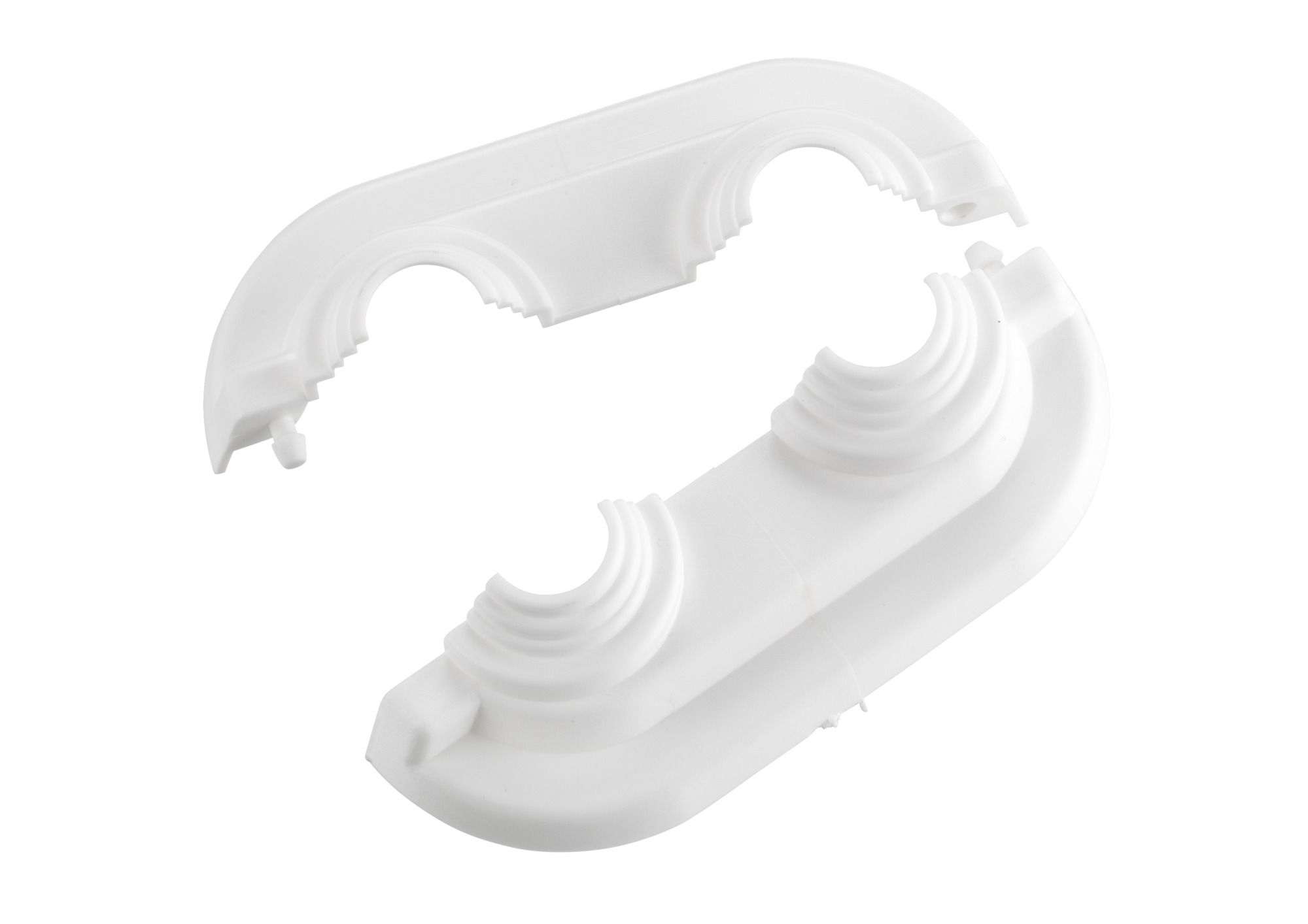 Danfoss Doppelrosette (PVC weiß) für Rohre 15-16-18, Mittenabstand 40 mm Danfoss Doppelrosette (PVC weiß) für Rohre 15-16-18, Mittenabstand 40 mm