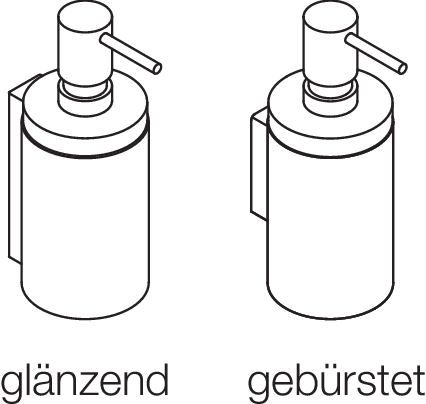 HEWI Seifenspender Sys 162, edst., PVD, Spender we messing glänzend