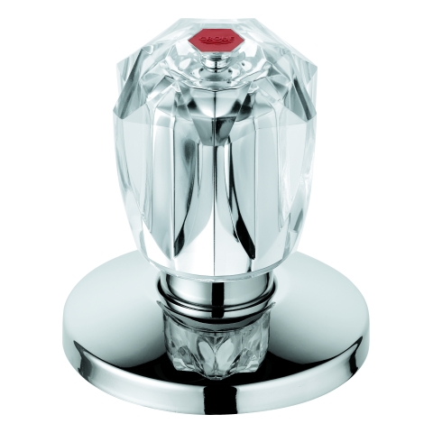 GROHE Oberteil 11542 1/2" für UP-Ventile Brillant Griff Markierung rot chrom