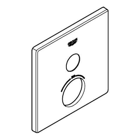 GROHE Rosette 49037 eckig für SmartControl chrom