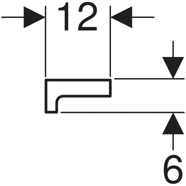 Geberit Renova Plan Wandablage, 50x12cm, weiß