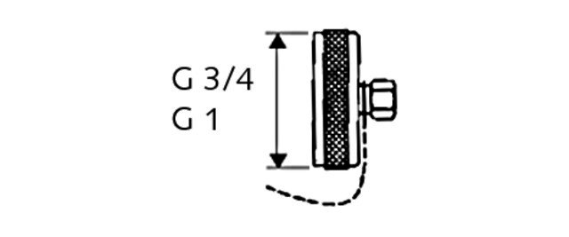 SCHELL Verschlusskappe Kette, Dichtscheibe, G 3/4 IG, messing