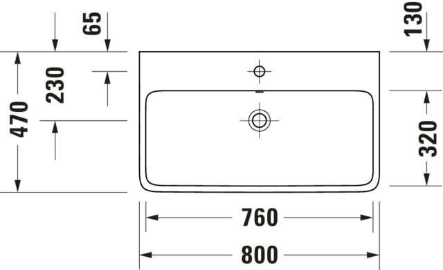 Duravit Qatego WT, 800mm, mit HLB, HL 1, mit ÜL, Weiß HG, HYG