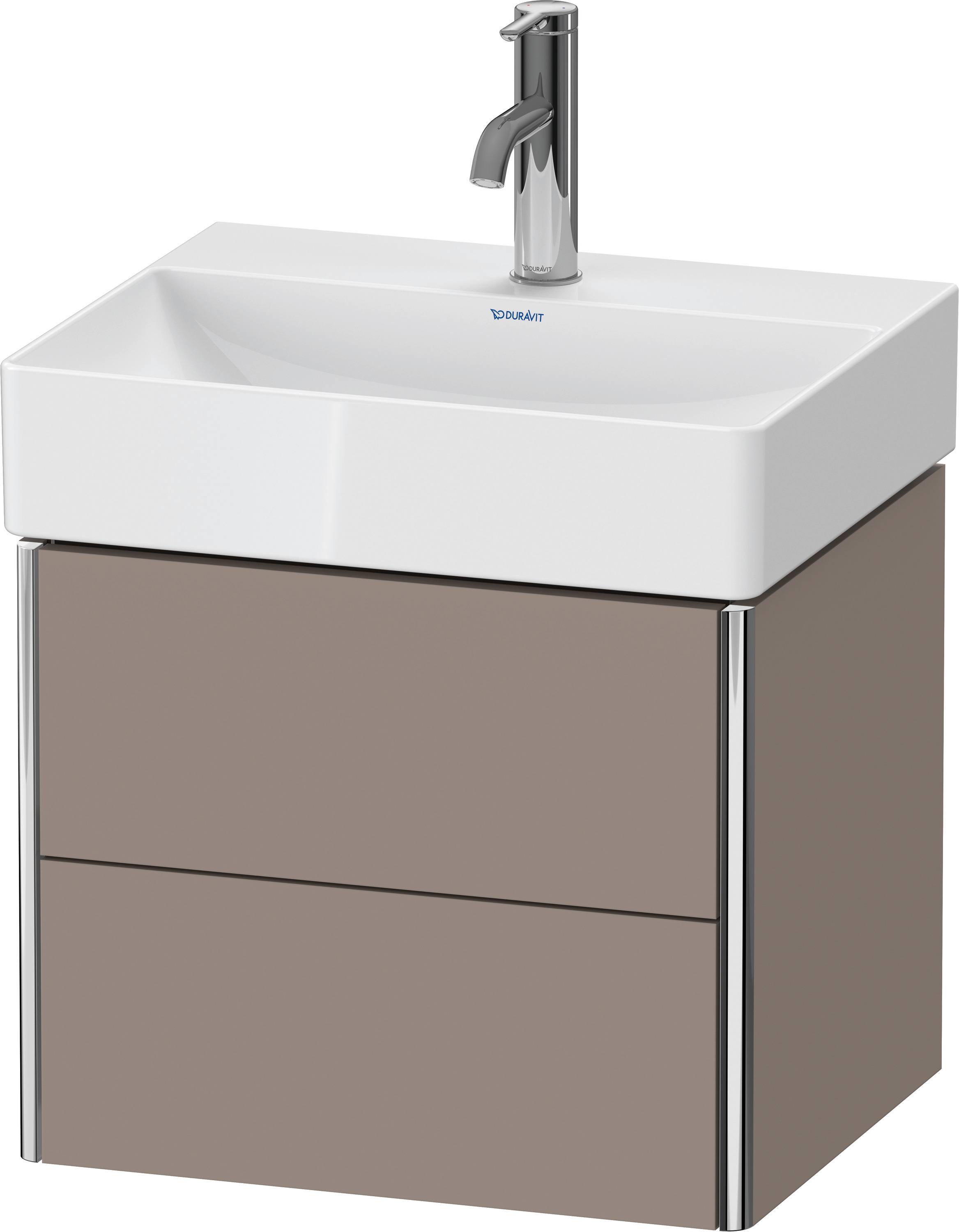 Duravit WTU XSquare wandhängend, 2 Schubk. 397x484x390mm, Basalt Matt