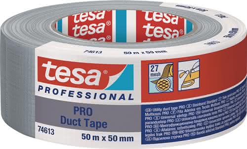 Gewebeband Duct Tape PRO 74613 mattsilber L.50m B.50mm TESA Gewebeband Duct Tape PRO 74613 mattsilber L.50m B.50mm TESA