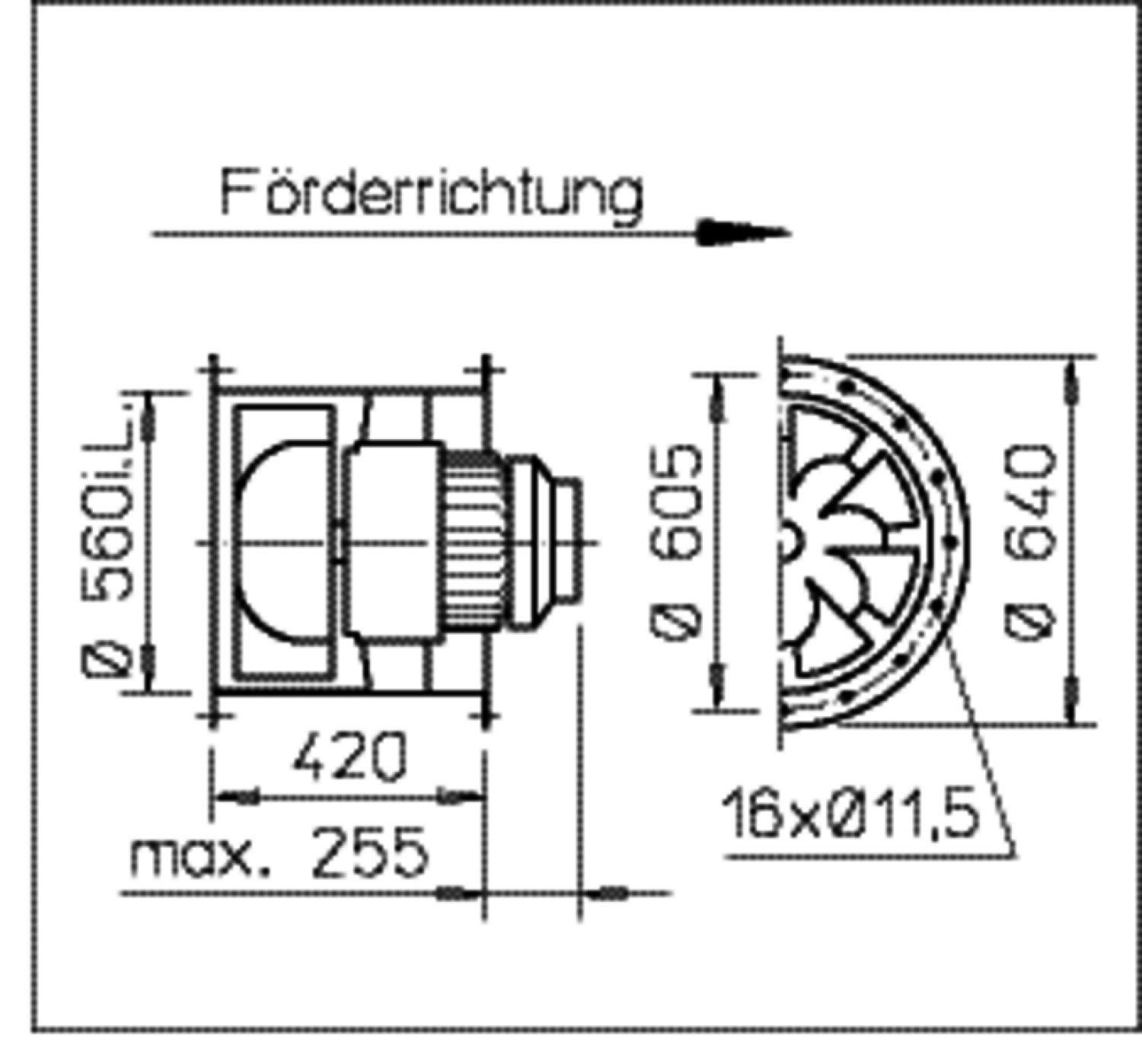Helios VARD 560/8 EX Rohrventilator RADAX 3-PH, EX-geschützt II 2G