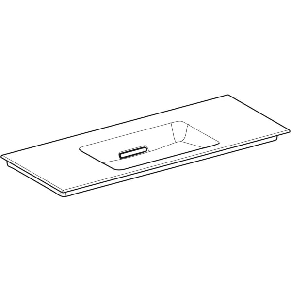 Geberit ONE MWT 120x48cm, CleanDrain o. Hl., o. Ül., weiß, KeraTect/weiß glzd