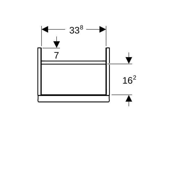 Geberit iCon Unterschrank für HWB, 1 Tür li 37x41,5x27,9cm, Eiche/Gr. Lava