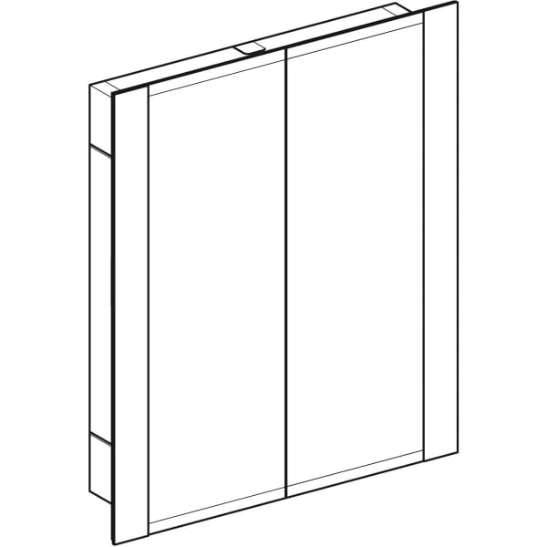 Geberit ONE Spiegelschrank mit Beleuchtung zwei Türen, 85x100x16cm