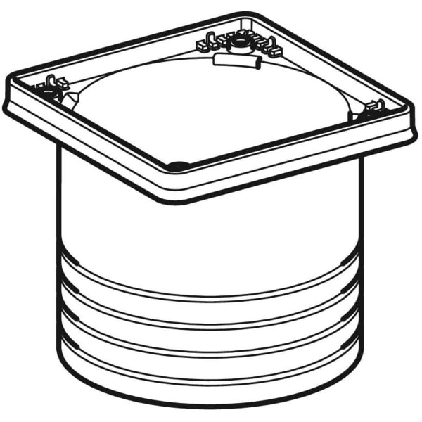 Geberit Standardrostträger und Ausgleichsring d100