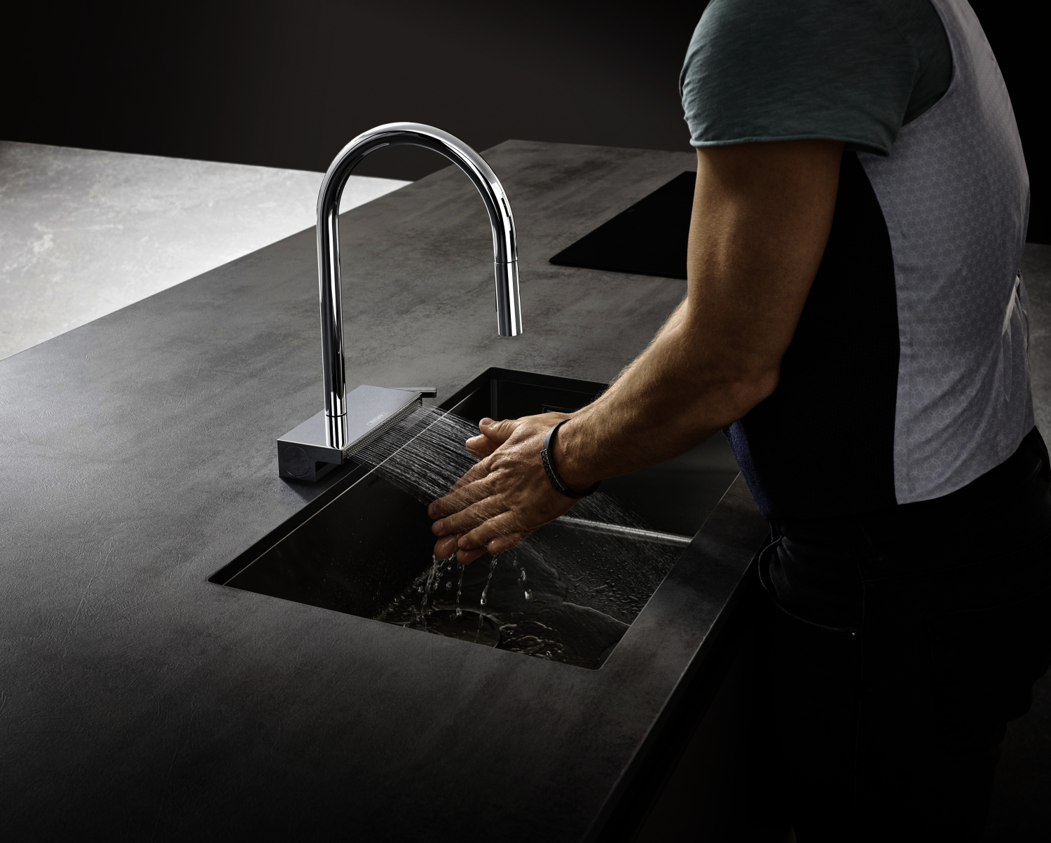 Hansgrohe Spültischmischer 170 Aquno Select M81 Ausziehbrause 3jet chrom