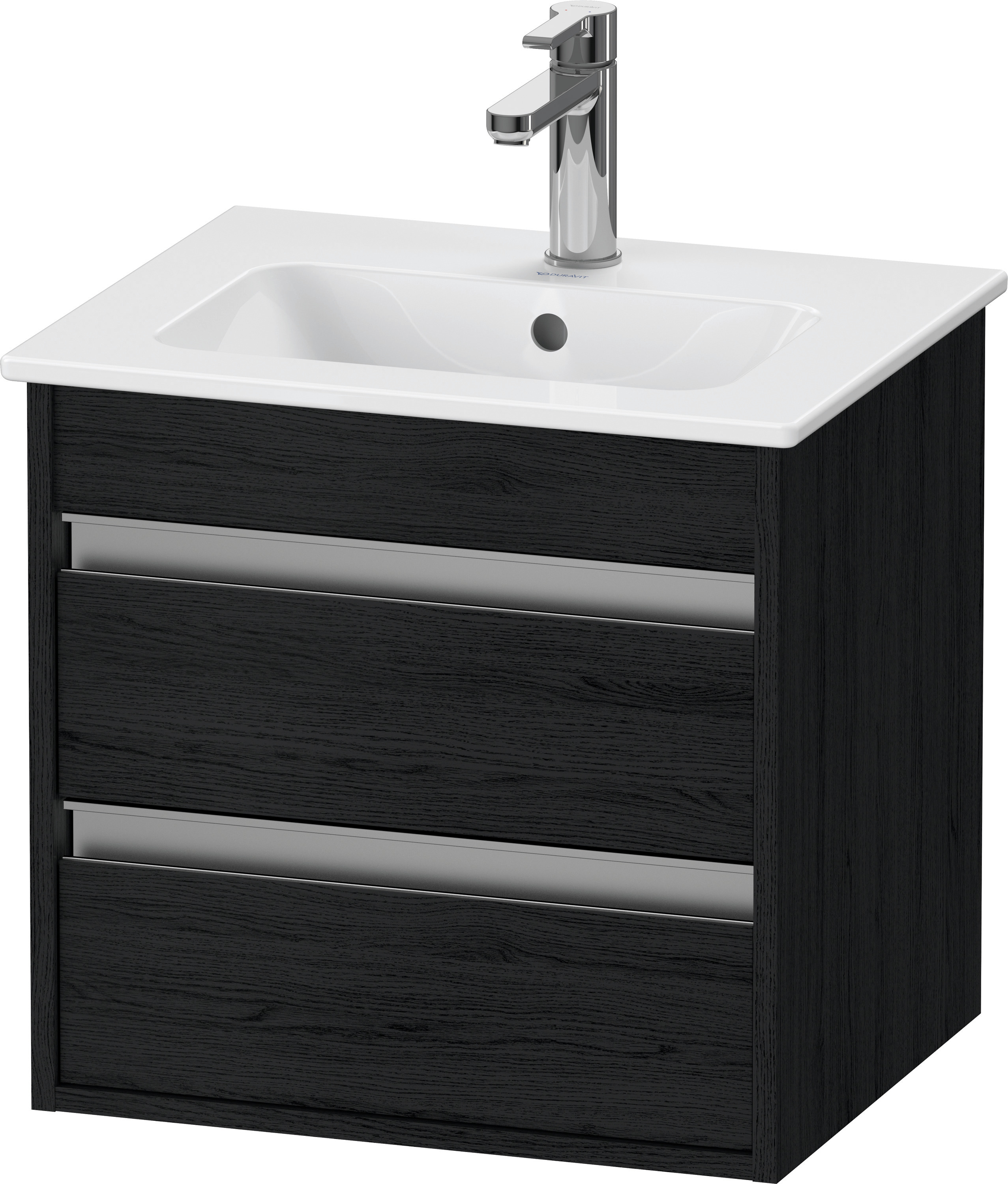 Duravit WTU Ketho 480x500x412mm, 2 Schubk. Eiche Schwarz
