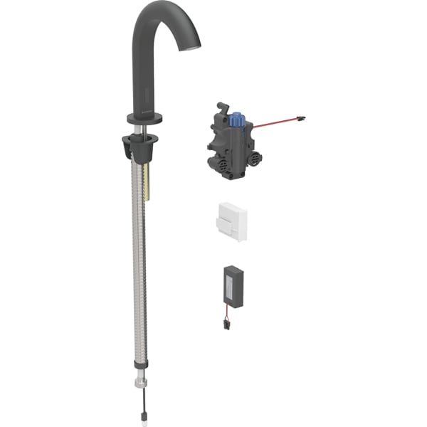 Geberit Piave WT-Arm., Standmontage, Batterie für UP-Funkt.Box, m.Therm.Misch., swm
