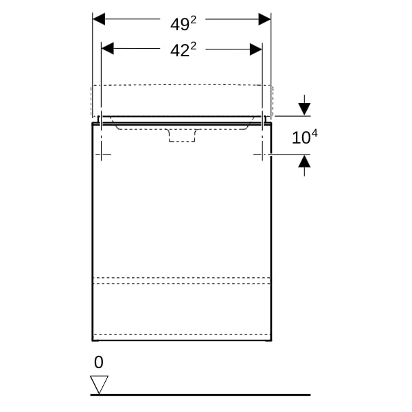 Geberit Smyle US für HWB, eckig, m. 1 Tür re 49,2x61,7x40,6cm, lava