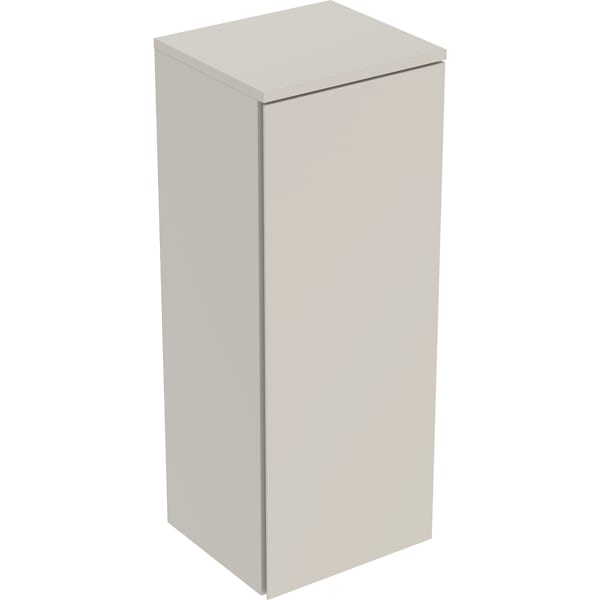 Geberit Renova Plan Mittelhochschrank m.1 Tür 33x85x29,7cm, sandgrau/l. seidenmatt