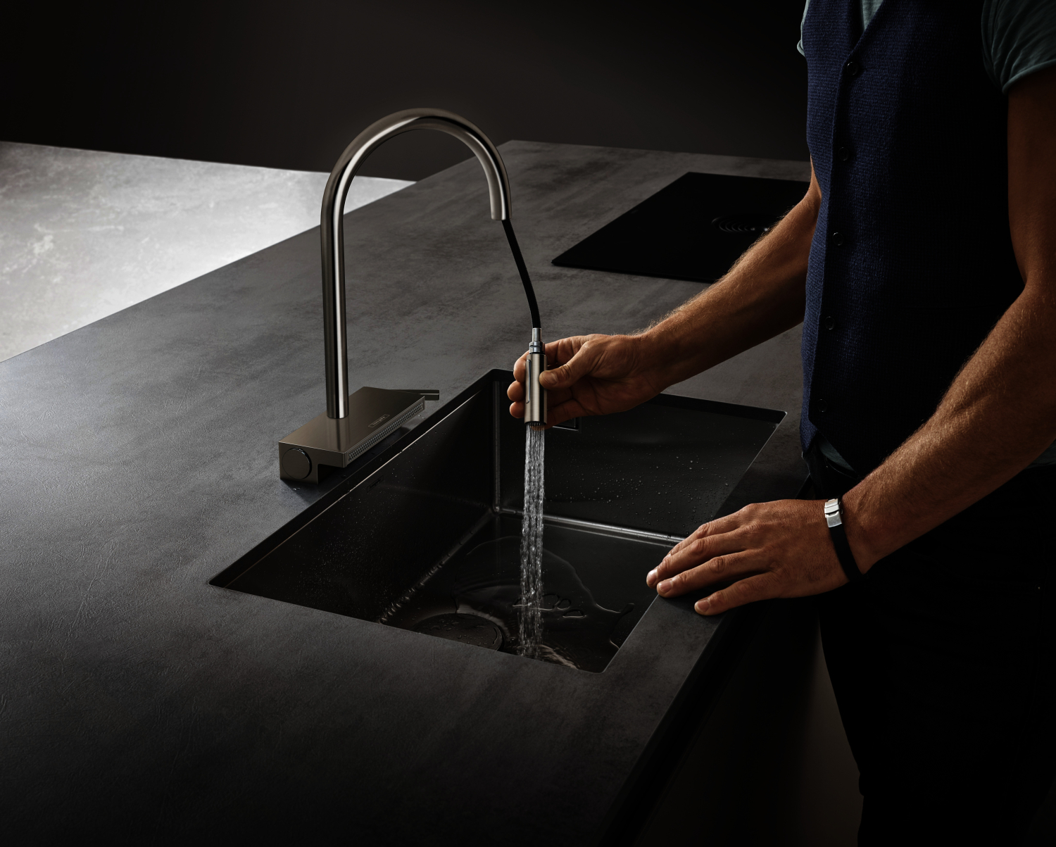 Hansgrohe Spültischmischer 170 Aquno Select M81 Ausziehbrause 3jet sBox edelstahl-optik