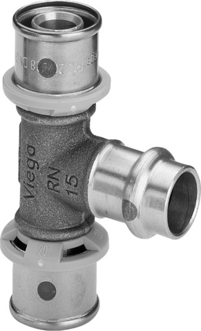 Viega T-Stück mit SC Sanfix P 2118.3 in 16x15x16mm Rotguss