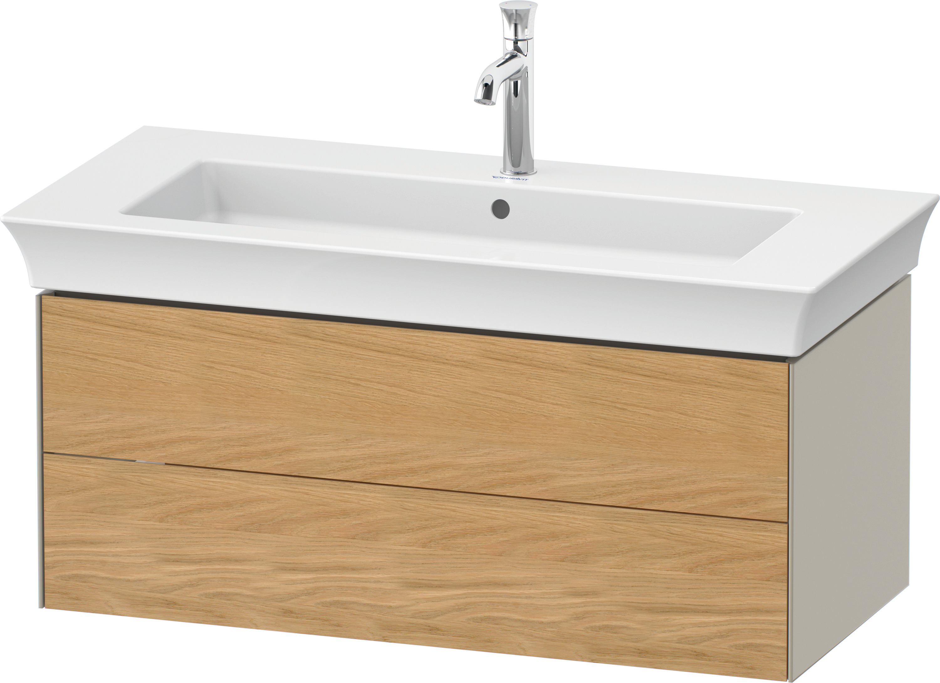 Duravit WTU White Tulip wandh., 2 SchKa 410x984x458mm,Eiche N.M/Taupe Sdm