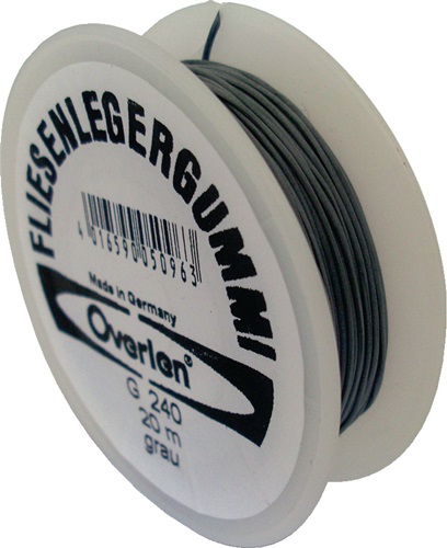 Fliesenlegergummi L.20m S.0,5mm f.Spannecken grau OVERMANN Fliesenlegergummi L.20m S.0,5mm f.Spannecken grau OVERMANN