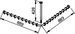 KEUCO Brausevorhangstangen-Set Plan 14937, für Dusche 90x90, silber-eloxiert