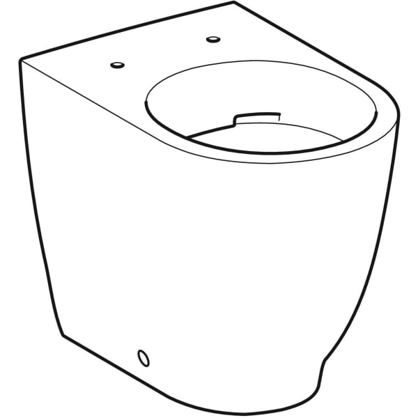 Geberit Acanto Stand-WC Tiefspüler, erhöht geschlossene Form Rimfree, weiß KeraTect