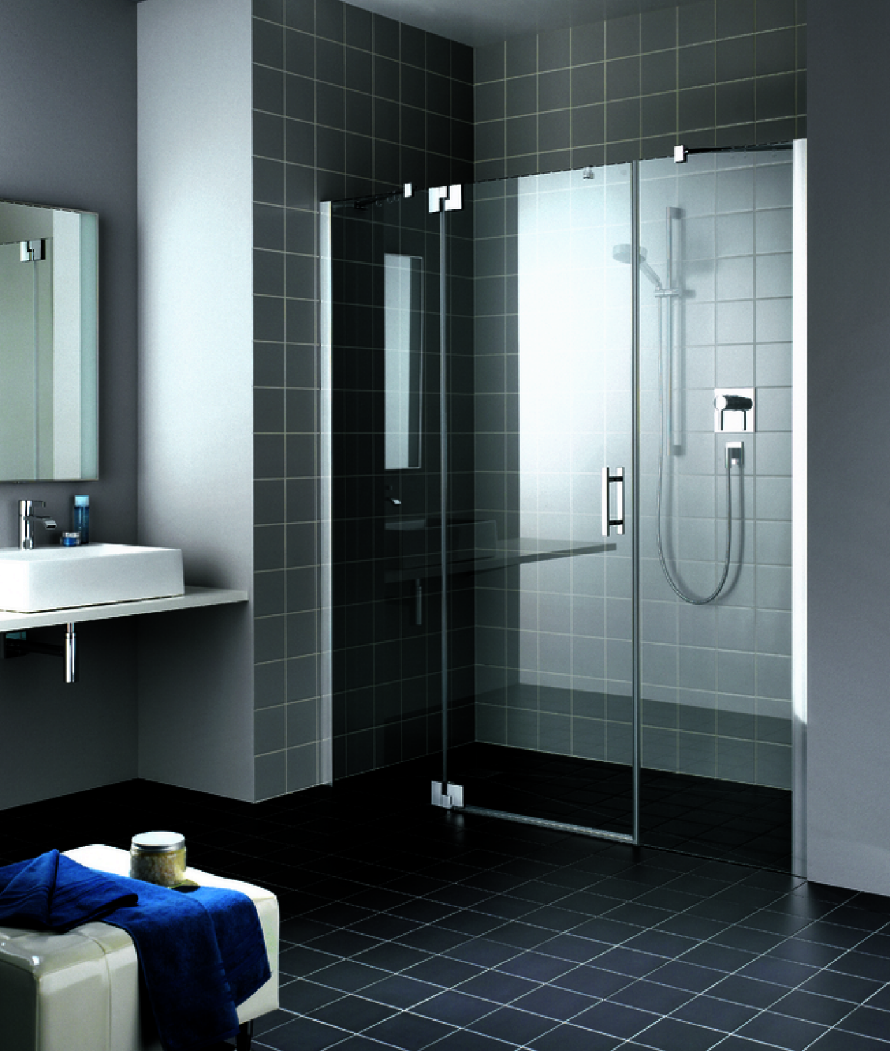 KR Kermi Pendeltür Filia XP 1GL 1200x 1850 BV: 1160-1210 SIHG ESG klar Clean