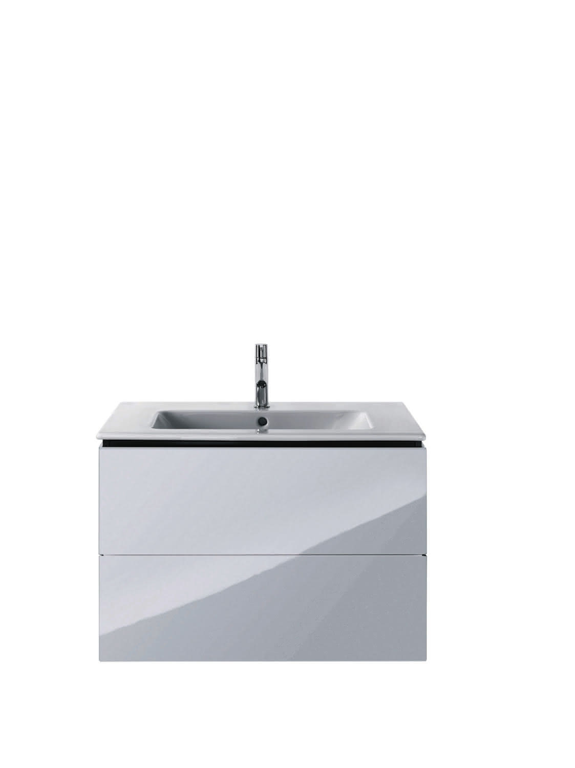 DU Möbelwaschtisch ME by Starck 830 mm mit ÜL, mit HLB, 1 HL, weiß
