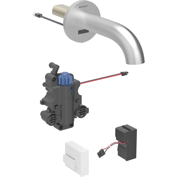 Geberit Piave WT-Arm., Wandmontage, Netzbetr. f. UP-Funkt.Box, Therm.Mi.,L:22cm, edst.