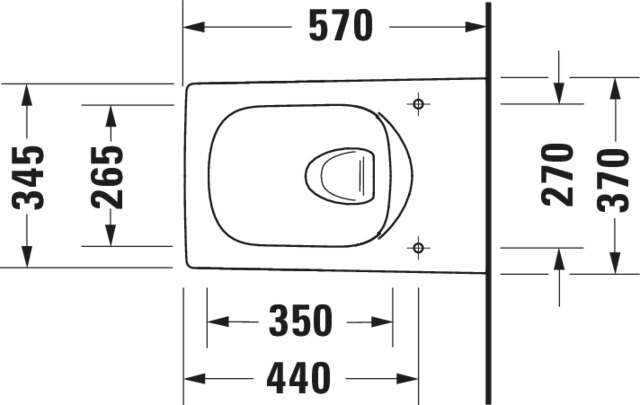 DU Wand-WC Design Classics Viu 570mm rimless Weiß TS, Durafix inkl., HYG